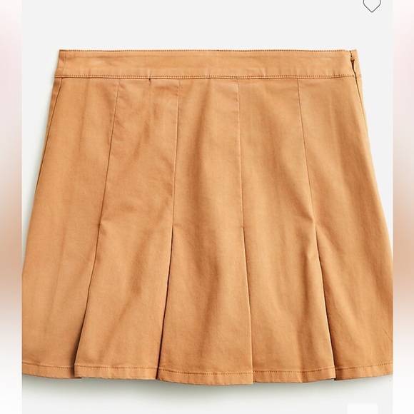 NWT J Crew Pleated Chino Mini Skirt - Picture 2 of 4